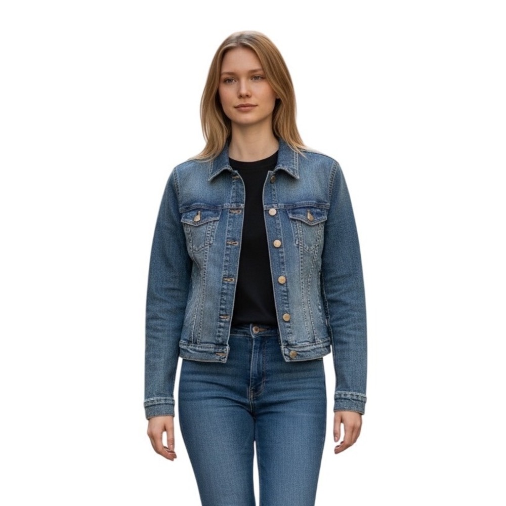 Hudson Jeans Womens Vintage Denim  Jacket Size Small